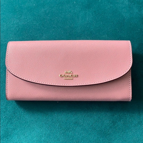 Coach Handbags - New Coach wallet cross grain pink petal